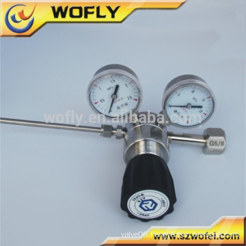 Stainless steel low pressure co2 gas regulator